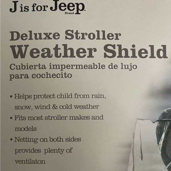 NWT J is for Jeep Deluxe Stroller Waterproof Vinyl Weather Shield Rain Cover - Picture 5 of 5